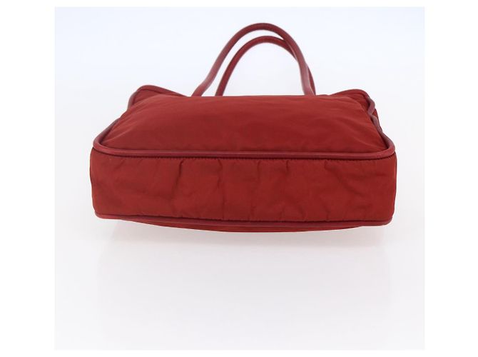 Céline Bolso Tote de Nylon Rojo Dorado Auth 149130 Roja - vista 5