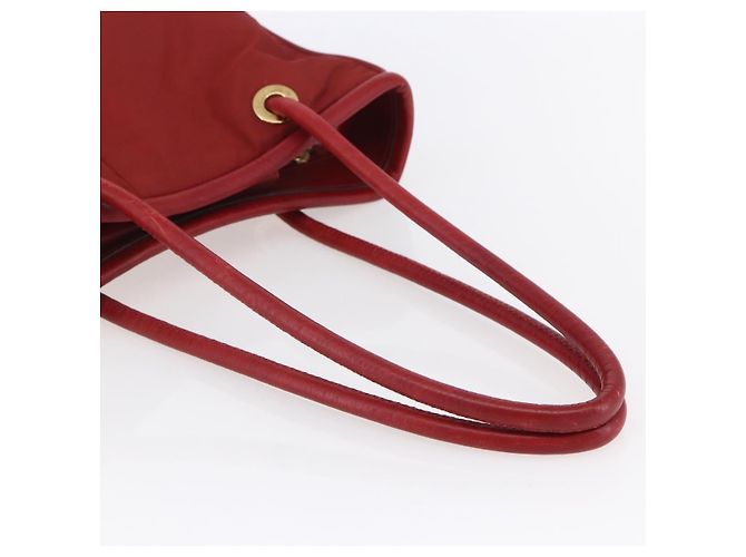 Céline Bolso Tote de Nylon Rojo Dorado Auth 149130 Roja - vista 7