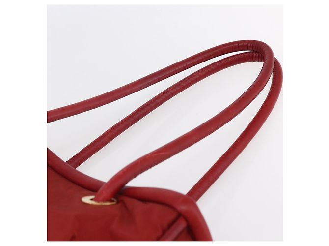 Céline Bolso Tote de Nylon Rojo Dorado Auth 149130 Roja - vista 8