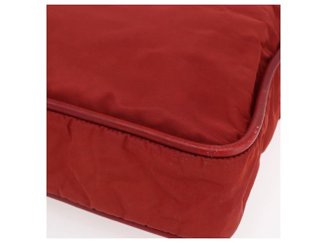 Céline Bolso Tote de Nylon Rojo Dorado Auth 149130 Roja - vista 9