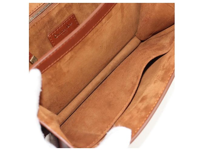 Borsa a spalla con catena Christian Dior in pelle marrone dorato Auth 154079V D'oro - vista 20