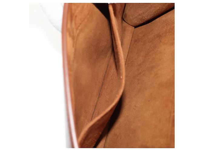 Borsa a spalla con catena Christian Dior in pelle marrone dorato Auth 154079V D'oro - vista 24