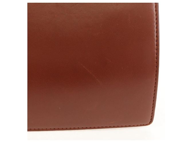 Borsa a spalla con catena Christian Dior in pelle marrone dorato Auth 154079V D'oro - vista 4