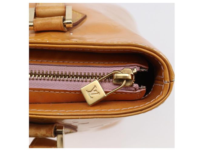 LOUIS VUITTON Borsa a Mano Monogram Vernis Houston Rosa M91054 LV Auth 149967 Marrone - vista 17