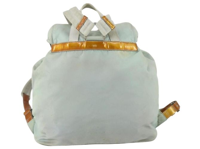 PRADA Rucksack aus Nylon hellblau silber authentisch 151340 - Ansicht 2