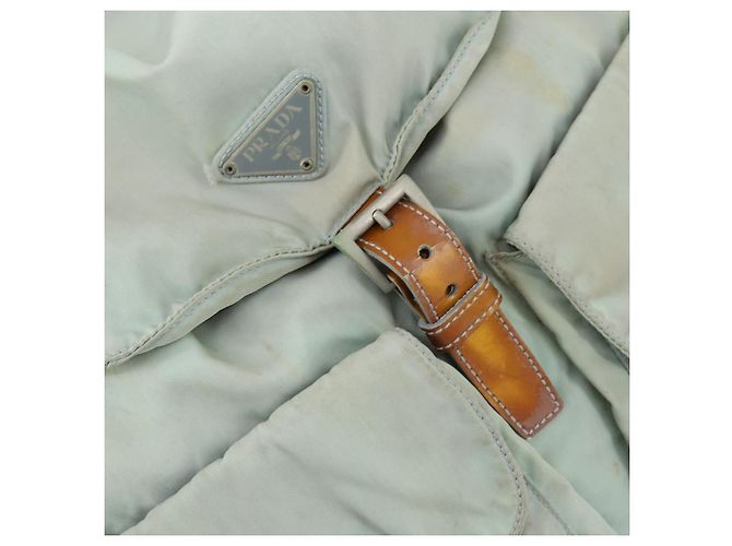 PRADA Rucksack aus Nylon hellblau silber authentisch 151340 - Ansicht 20