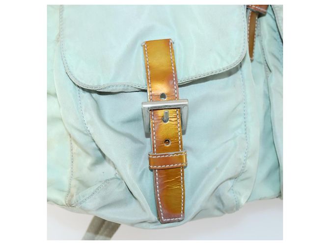 PRADA Rucksack aus Nylon hellblau silber authentisch 151340 - Ansicht 27