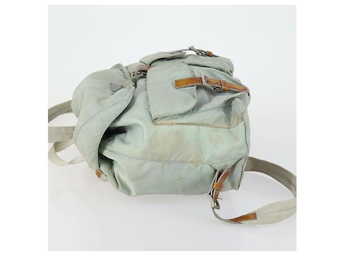 PRADA Rucksack aus Nylon hellblau silber authentisch 151340 - Ansicht 3