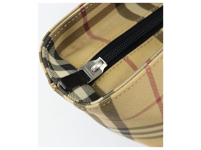 BURBERRY Nova Check Handtasche aus PVC Beige Silber Auth BA8235 - Ansicht 11
