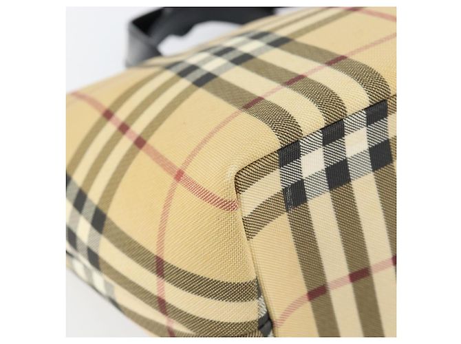 BURBERRY Nova Check Handtasche aus PVC Beige Silber Auth BA8235 - Ansicht 14