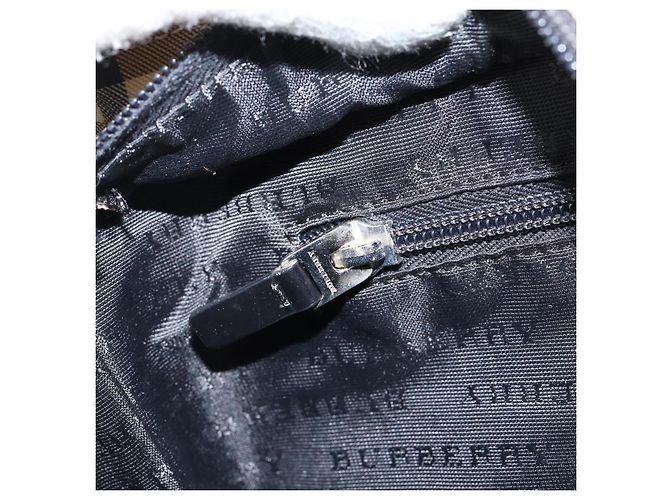 BURBERRY Nova Check Handtasche aus PVC Beige Silber Auth BA8235 - Ansicht 20