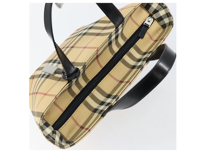 BURBERRY Nova Check Handtasche aus PVC Beige Silber Auth BA8235 - Ansicht 6