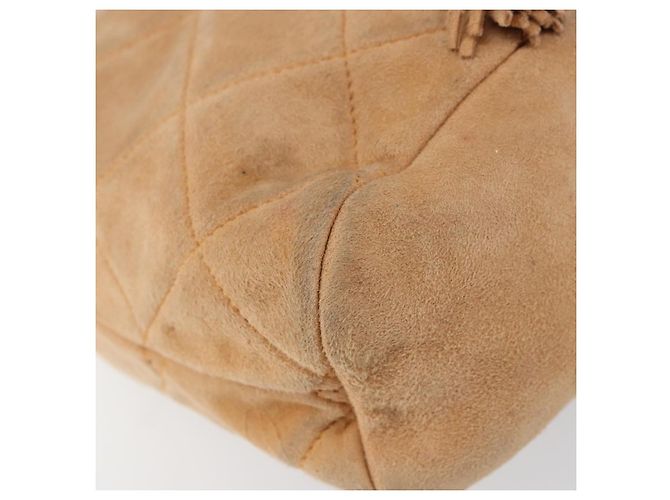 Sac à bandoulière en chaîne Prada en daim orange et or Auth bs31389 Doré - vue 15