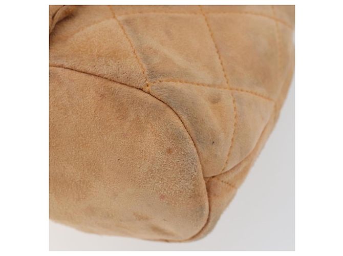 Sac à bandoulière en chaîne Prada en daim orange et or Auth bs31389 Doré - vue 8