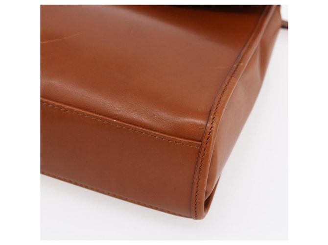 Céline Borsa a mano CELINE in pelle 2 in 1 marrone oro Auth mr1643 D'oro - vista 12