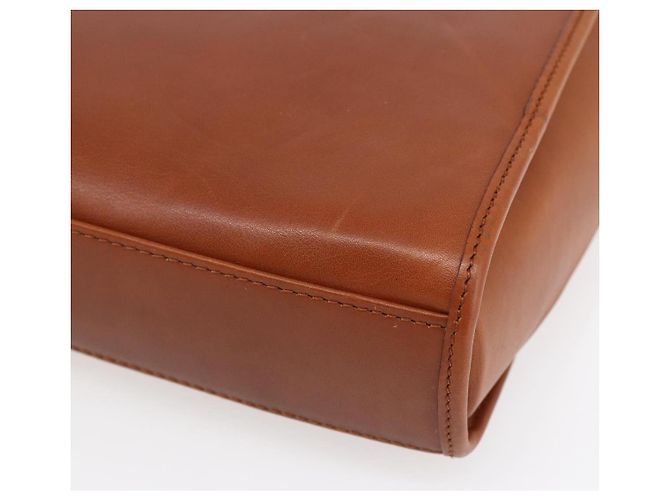 Céline Borsa a mano CELINE in pelle 2 in 1 marrone oro Auth mr1643 D'oro - vista 14