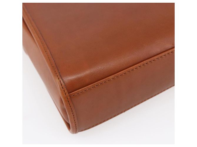 Céline Borsa a mano CELINE in pelle 2 in 1 marrone oro Auth mr1643 D'oro - vista 15