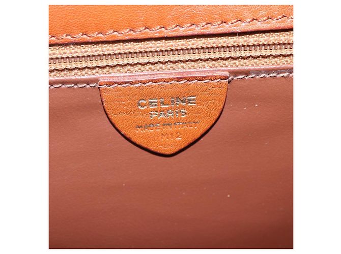 Céline Borsa a mano CELINE in pelle 2 in 1 marrone oro Auth mr1643 D'oro - vista 18
