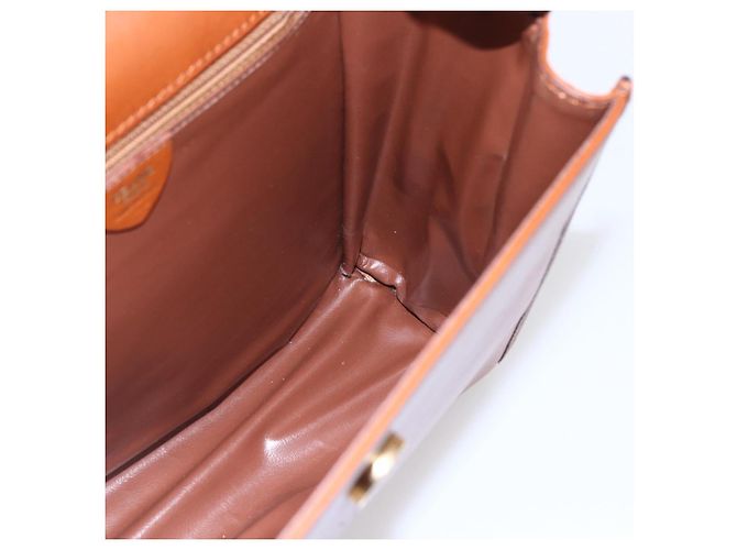 Céline Borsa a mano CELINE in pelle 2 in 1 marrone oro Auth mr1643 D'oro - vista 20