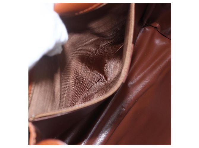 Céline Borsa a mano CELINE in pelle 2 in 1 marrone oro Auth mr1643 D'oro - vista 22