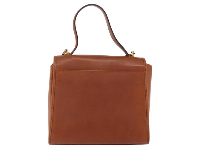Céline Borsa a mano CELINE in pelle 2 in 1 marrone oro Auth mr1643 D'oro - vista 3