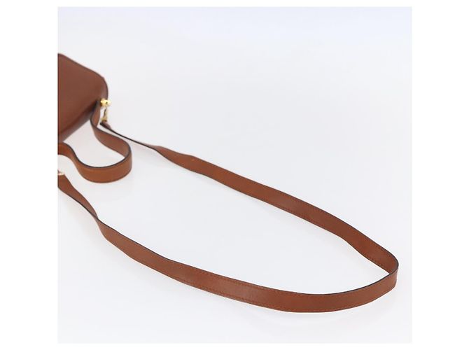 Céline Borsa a mano CELINE in pelle 2 in 1 marrone oro Auth mr1643 D'oro - vista 9