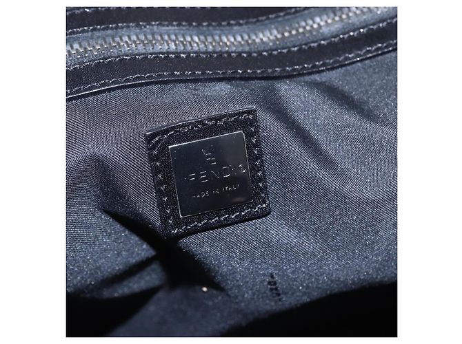 FENDI Zucchino Canvas Tote Bag Braun Silber Authentisch 153133 - Ansicht 20