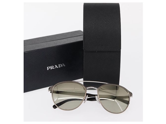 Gafas de sol PRADA metal Marrón SPR62T Auth 154897 Castaño - vista 12