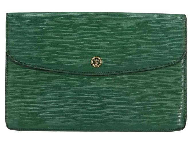 LOUIS VUITTON Clutch Epi Montaigne 27 Verde M52654 LV Auth bs31283 - vista 13