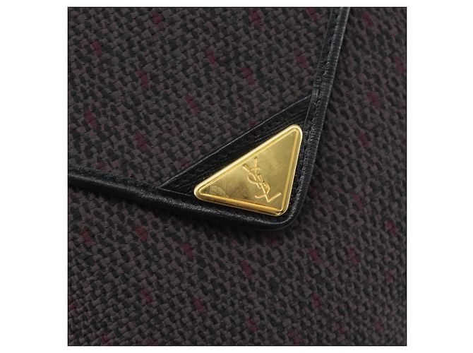 Borsa a Spalla SAINT LAURENT in Pelle PVC Grigia Oro Auth bs31403 Marrone D'oro - vista 14