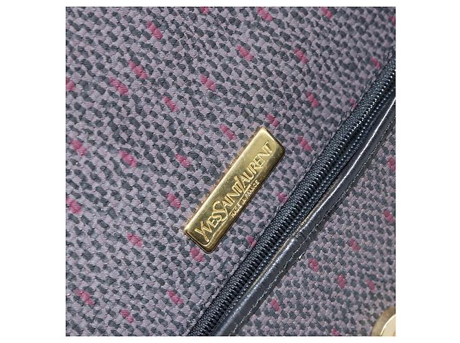 Borsa a Spalla SAINT LAURENT in Pelle PVC Grigia Oro Auth bs31403 Marrone D'oro - vista 16