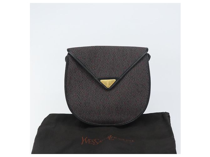 Borsa a Spalla SAINT LAURENT in Pelle PVC Grigia Oro Auth bs31403 Marrone D'oro - vista 23