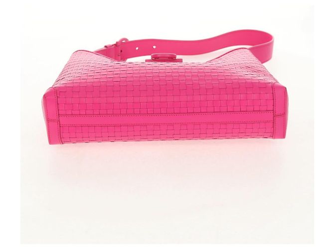 Borsa a Spalla Gancini in Pelle Rosa Argento Salvatore Ferragamo Auth BA8419V - vista 10