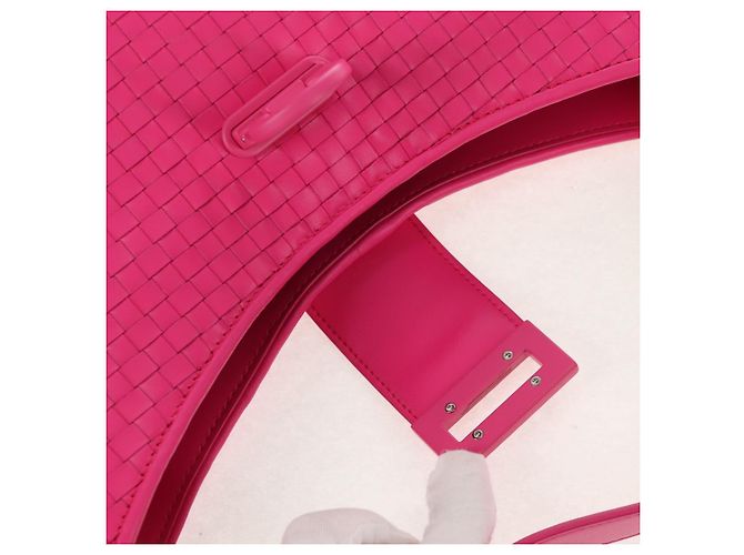 Borsa a Spalla Gancini in Pelle Rosa Argento Salvatore Ferragamo Auth BA8419V - vista 16