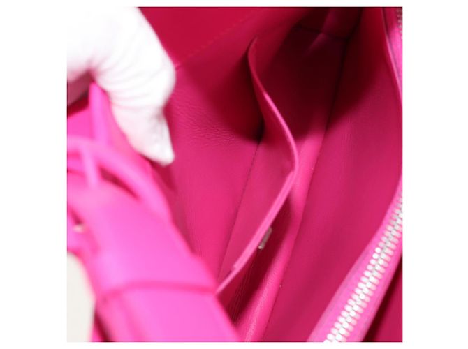Borsa a Spalla Gancini in Pelle Rosa Argento Salvatore Ferragamo Auth BA8419V - vista 24