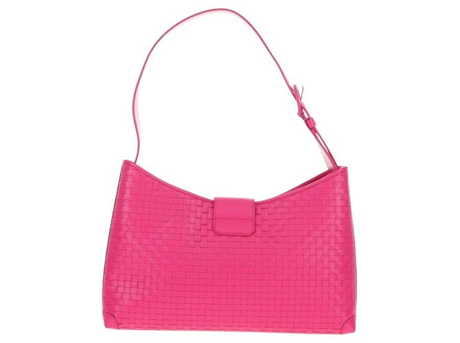 Borsa a Spalla Gancini in Pelle Rosa Argento Salvatore Ferragamo Auth BA8419V - vista 3