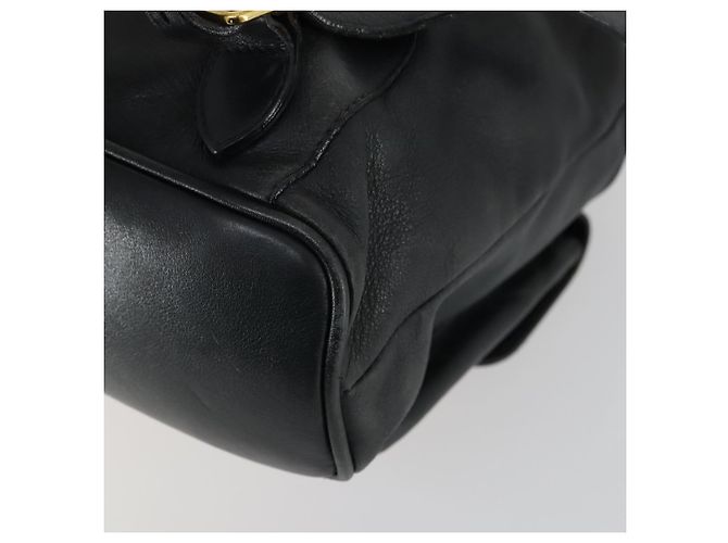 Zaino in Pelle Gucci Bamboo Nero Oro 003 2058 0016 Auth 151336 - vista 14