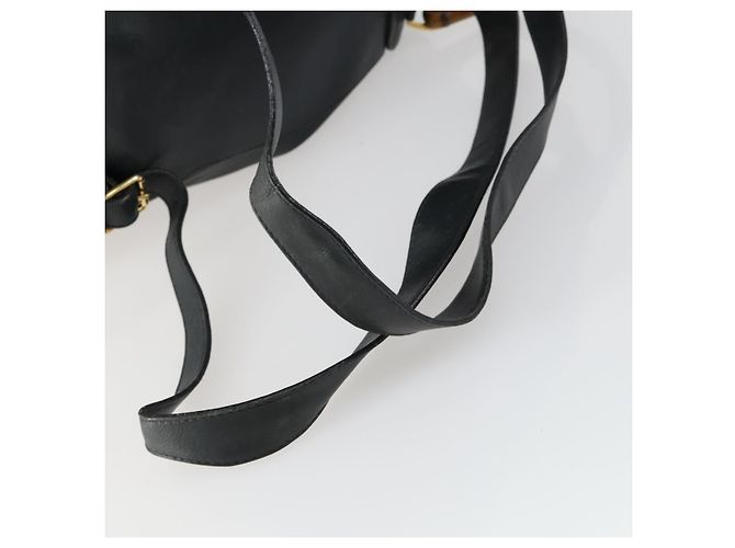 Zaino in Pelle Gucci Bamboo Nero Oro 003 2058 0016 Auth 151336 - vista 9