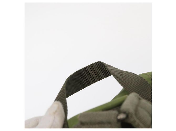 PRADA Backpack Nylon Green Silver Auth bs31165 Silvery - view 14