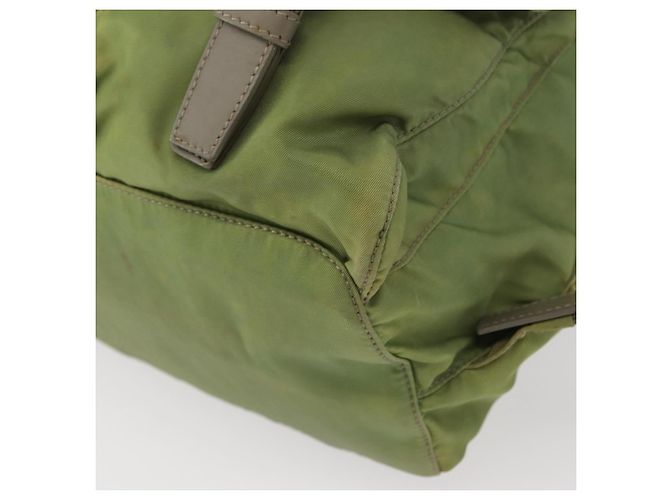 PRADA Backpack Nylon Green Silver Auth bs31165 Silvery - view 18