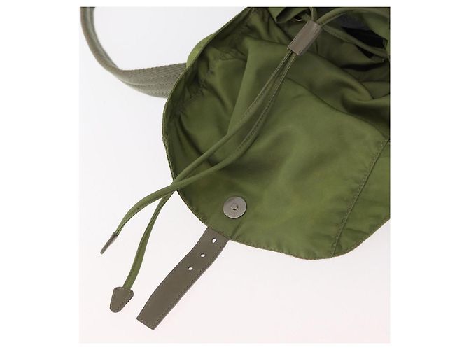 PRADA Backpack Nylon Green Silver Auth bs31165 Silvery - view 23