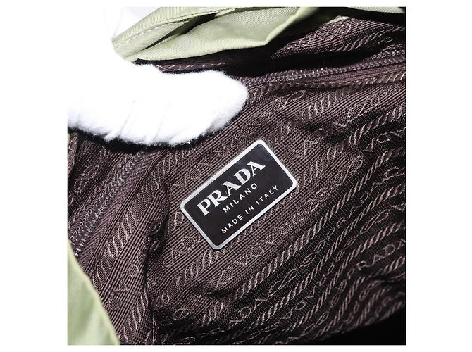 PRADA Backpack Nylon Green Silver Auth bs31165 Silvery - view 24