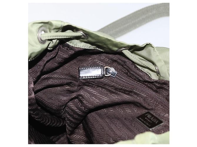 PRADA Backpack Nylon Green Silver Auth bs31165 Silvery - view 27