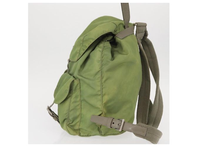 PRADA Backpack Nylon Green Silver Auth bs31165 Silvery - view 3