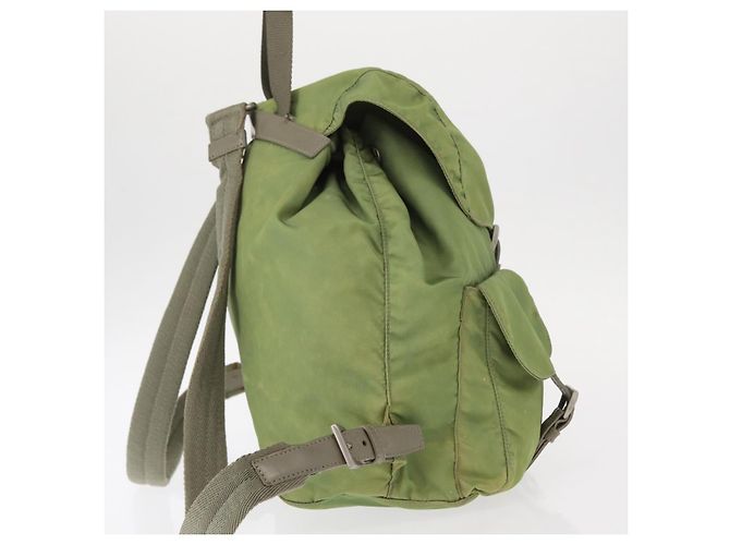 PRADA Backpack Nylon Green Silver Auth bs31165 Silvery - view 4