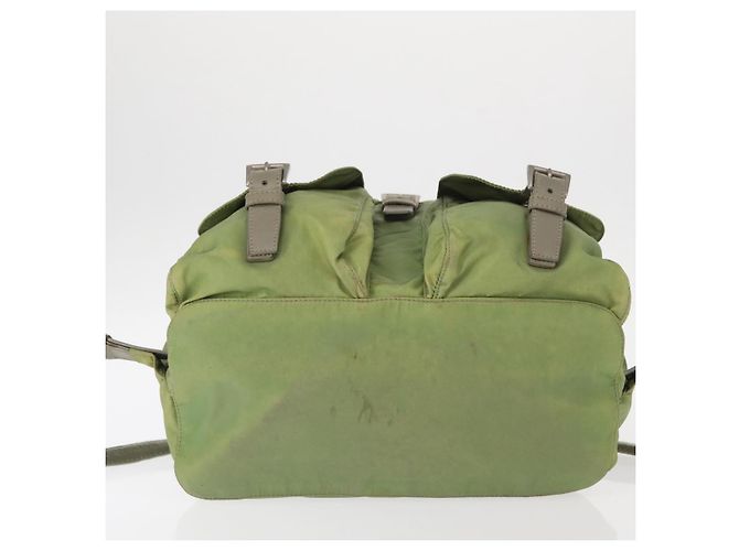PRADA Backpack Nylon Green Silver Auth bs31165 Silvery - view 5