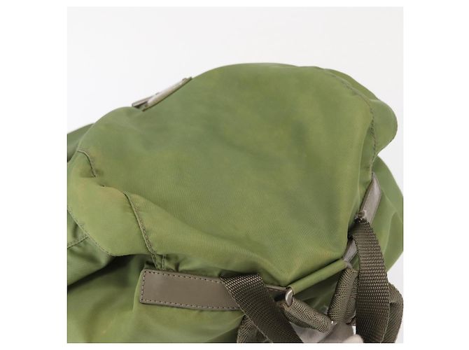 PRADA Backpack Nylon Green Silver Auth bs31165 Silvery - view 6
