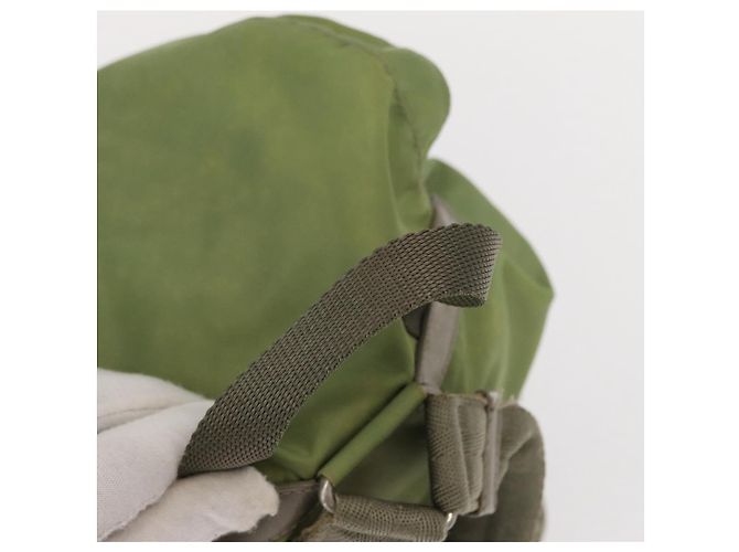 PRADA Backpack Nylon Green Silver Auth bs31165 Silvery - view 7