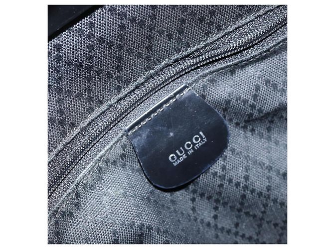 Borsa a mano GUCCI Bamboo Canvas 2way Nera Argento 002 2058 0439 5 Auth bs30947 Nero - vista 18