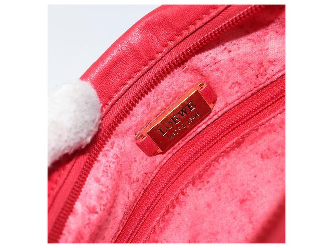 LOEWE Borsa a Spalla Anagram Pelle Rossa Oro Auth 154507 Rosso D'oro - vista 11